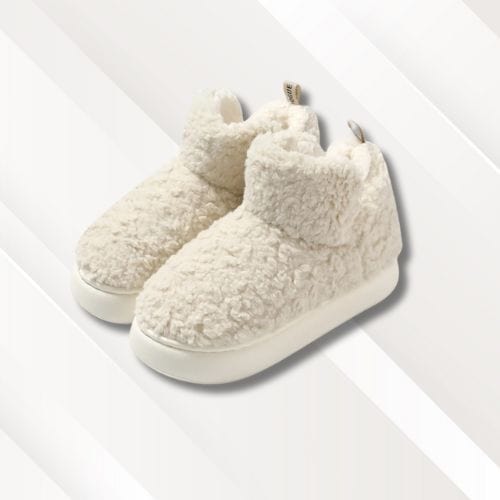 Chaussons montants femme | Moumoutes Beige / 38-39