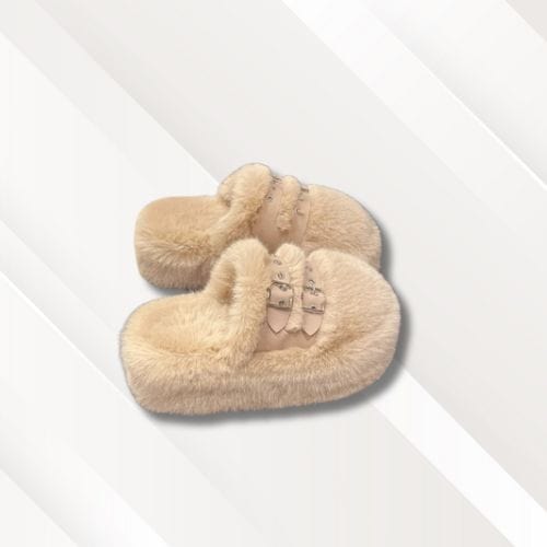 Chaussons mules femme | Marron Beige / 35