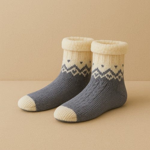 Chaussettes chaussons doux | Femme Bleu / Taille unique