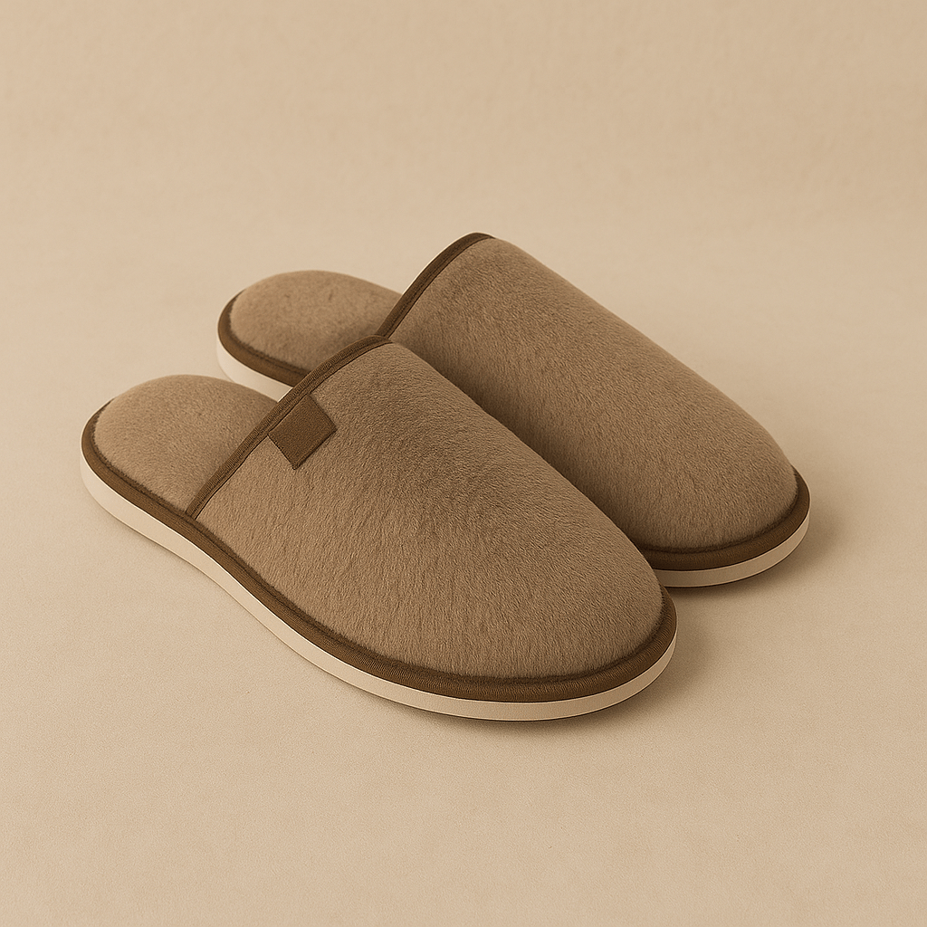 Chaussons fourrure homme | Marrons Marron / 36-37