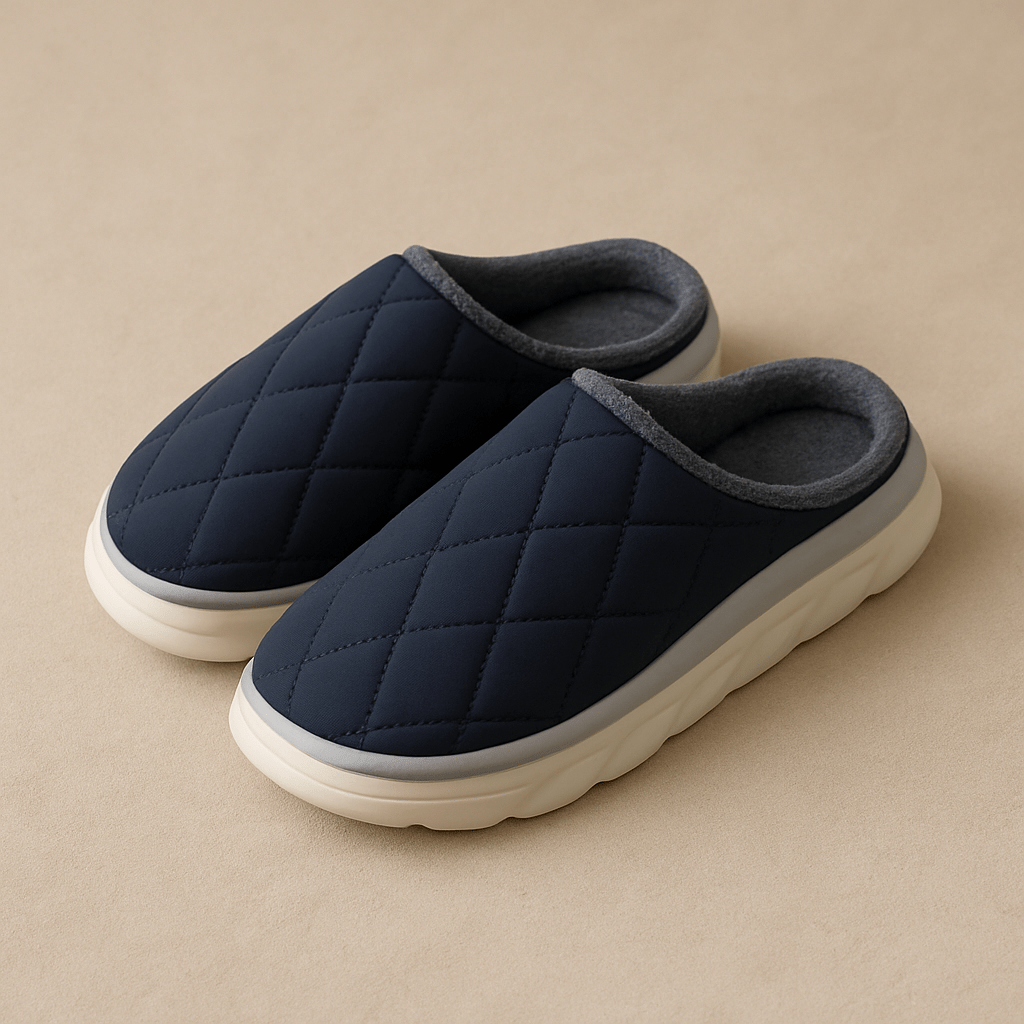 Chaussons homme semelles | Anti bruit Gris foncé / 36-37