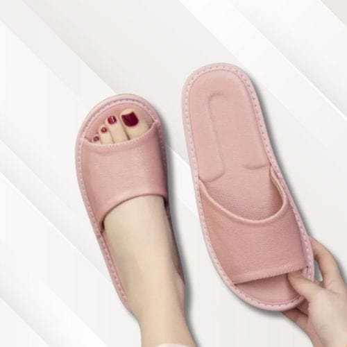 Chaussons intérieur cuir | Femme Rose / 35-36