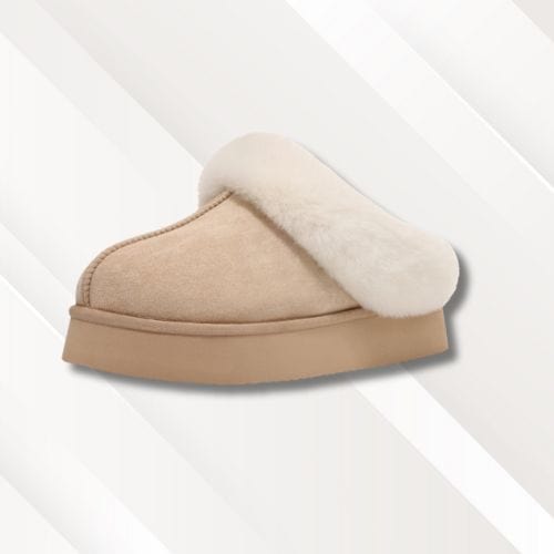 Chaussons mules femme | Semelle Beige / 36