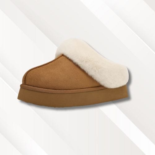 Chaussons mules femme | Semelle Marron / 36