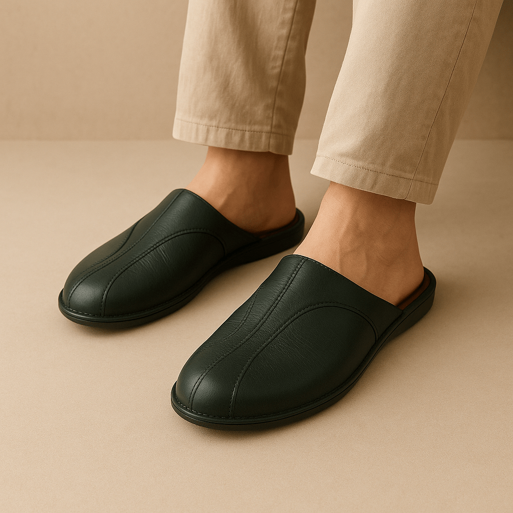 Pantoufles homme cuir | Luxe