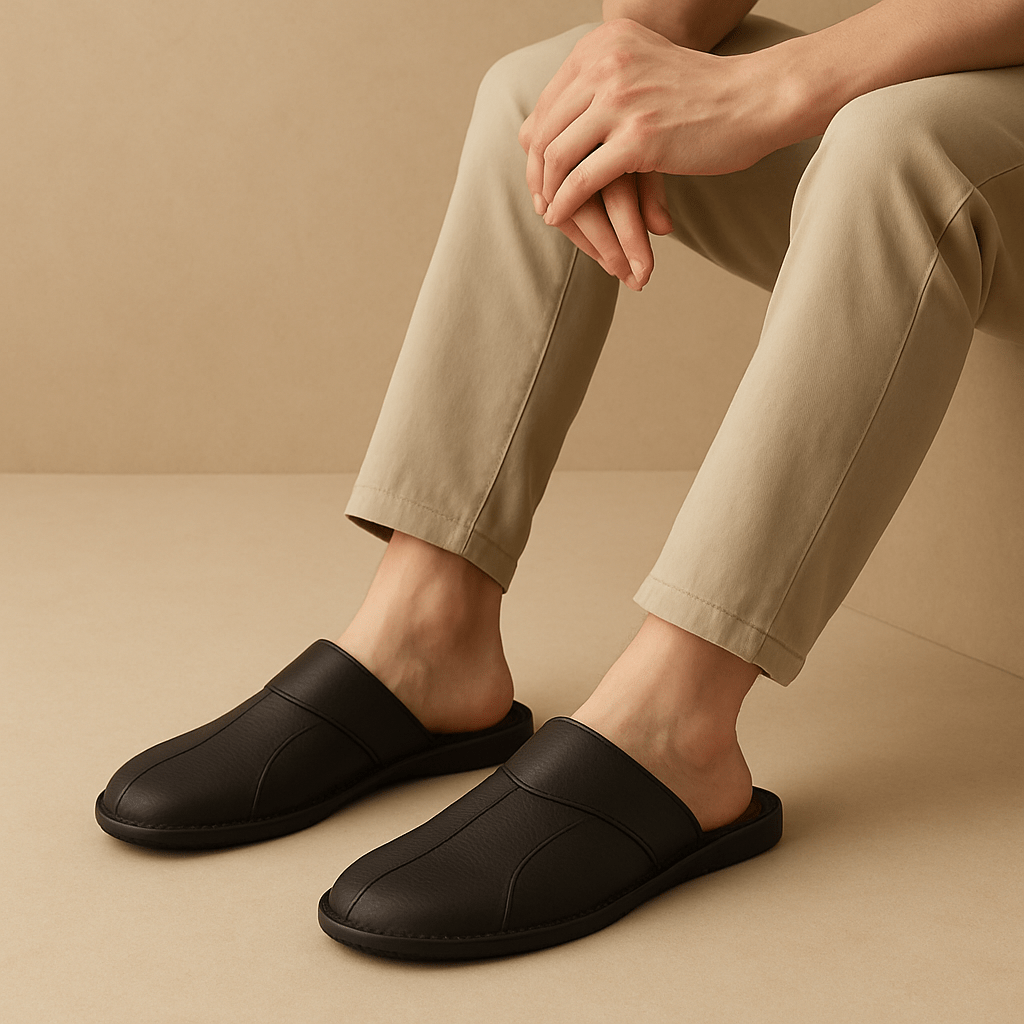 Pantoufles homme cuir | Luxe