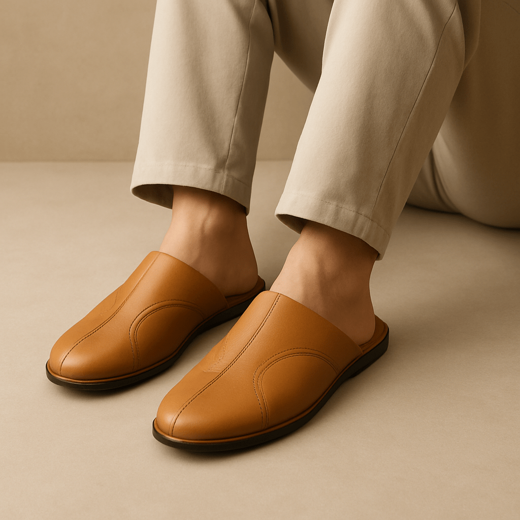 Pantoufles homme cuir | Luxe