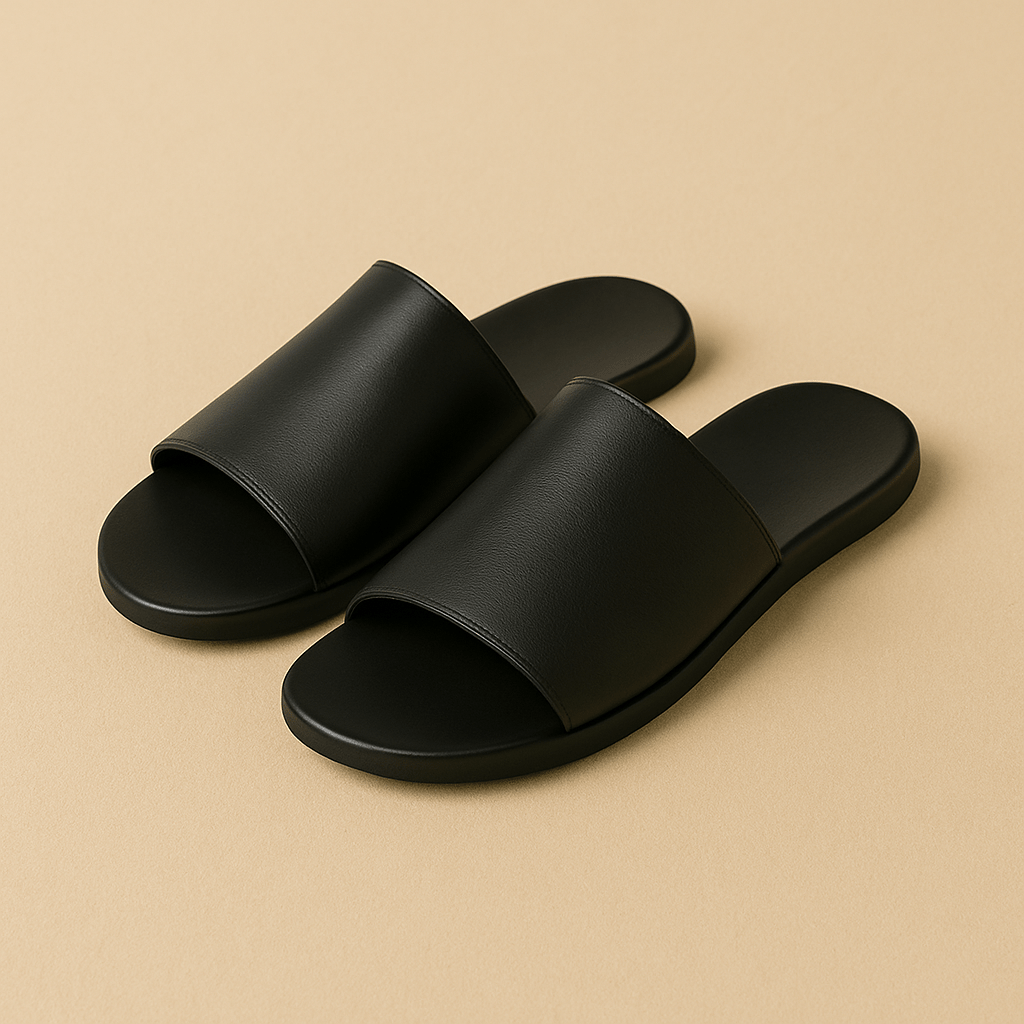 Sandales homme cuir | Luxe Noir / 38